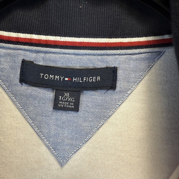 Tommy Hilfiger Sweater Men XL Red Pull‎ Over Quarter Zip Sweatshirt Long Sleeve - Picture 5 of 9